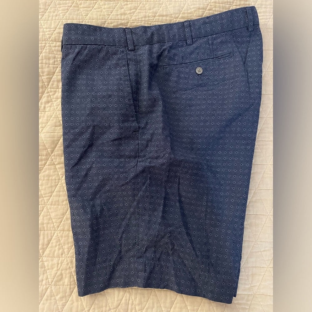 Polo Ralph Lauren‎ Straight Fit Jacquard Flat Front Short in Blue Size 38